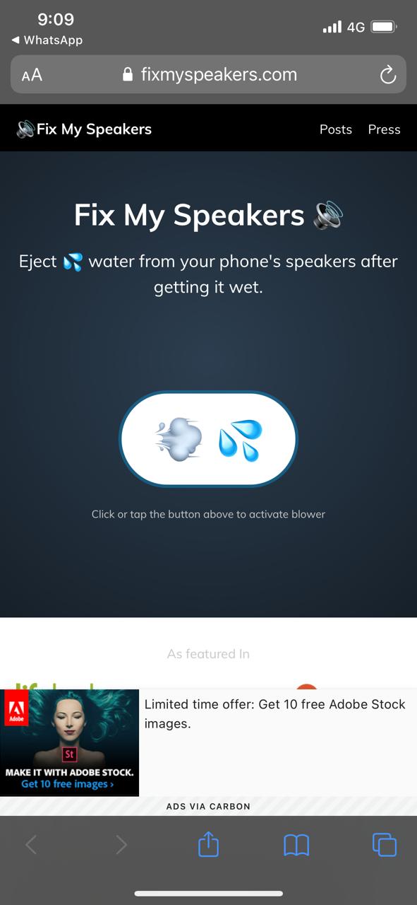 water in iphone speakers