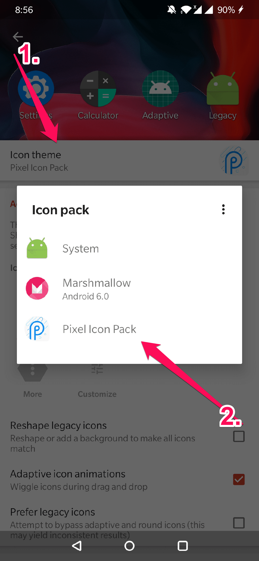 changing android icons